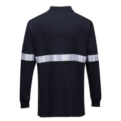 Tricou Polo cu Maneci Lungi Antistatic si Ignifug cu Benze Reflectorizante