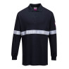 Tricou Polo cu Maneci Lungi Antistatic si Ignifug cu Benze Reflectorizante