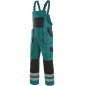 Pantalon de lucru cu pieptar, reflectorizant, unisex, LUXY BRIGHT